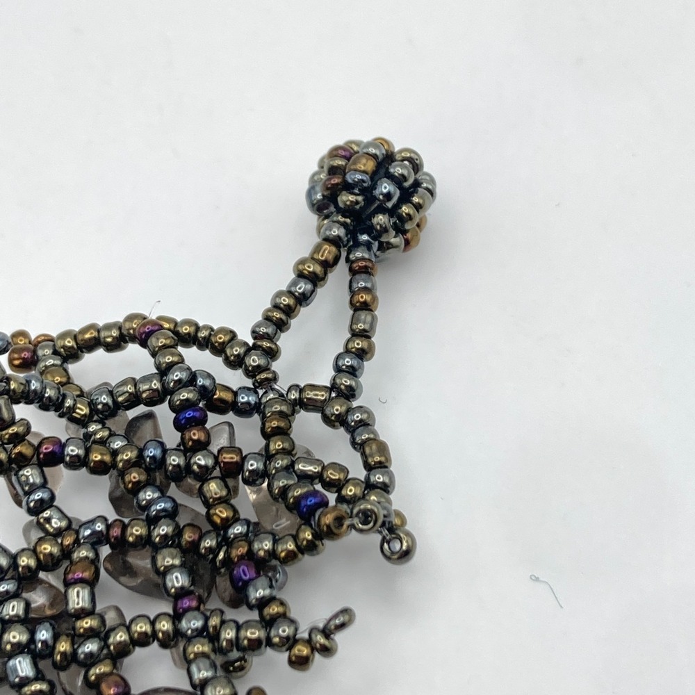 Artisan Womens Watch Beaded Gemstone Silver Tone Crystals New Battery 7.25" - Picture 14 of 16